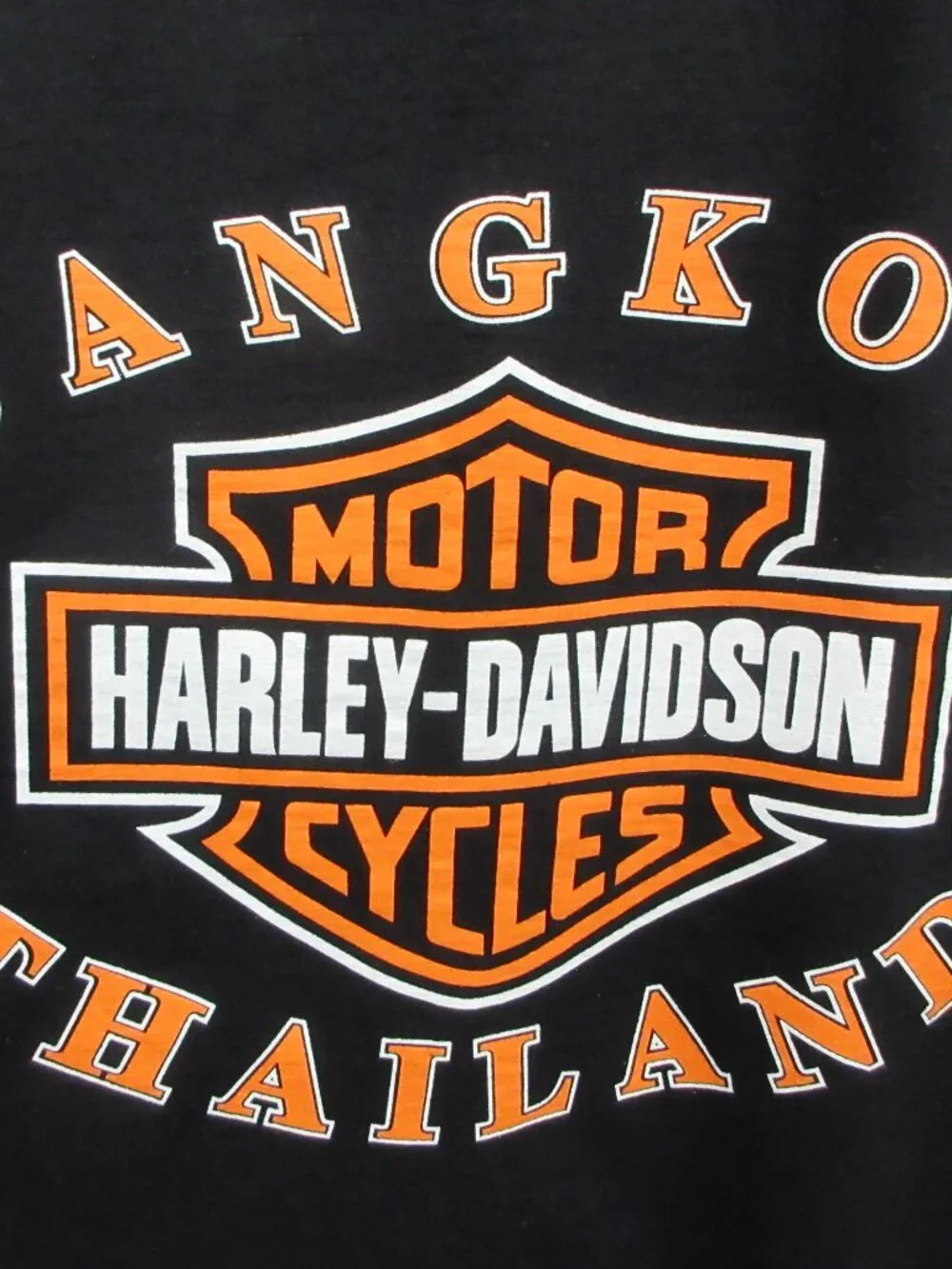 HARLEY-DAVIDSON T-SHIRT BANGKOK THAILAND MENS XXL BLUE EAGLE BAR & SHIELD BLACK